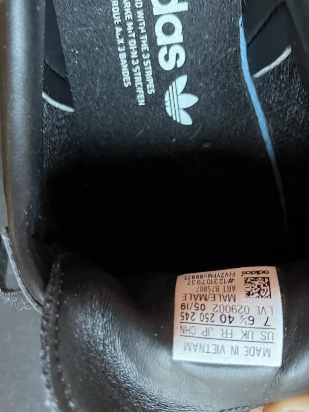 Size 7 - Adidas Samba OG Black Gum